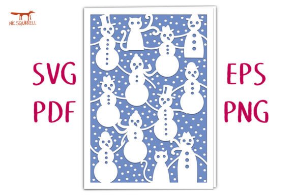 Download Snowman Winter Holidays Card SVG Cut - Winter holidays Collection