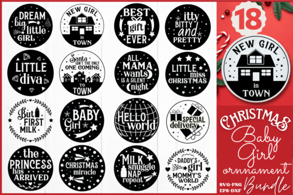 Download Baby Girl Christmas Ornament Svg Bundle - Christmas ornament svg bundle Collection