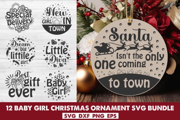 Download Baby Girl Christmas Ornament Svg Bundle - Christmas ornament svg bundle Collection