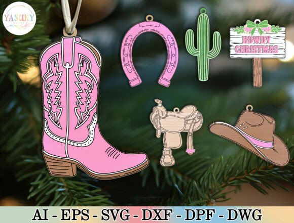 Download Western Christmas Ornament SVG Bundle - Christmas ornament svg bundle Collection