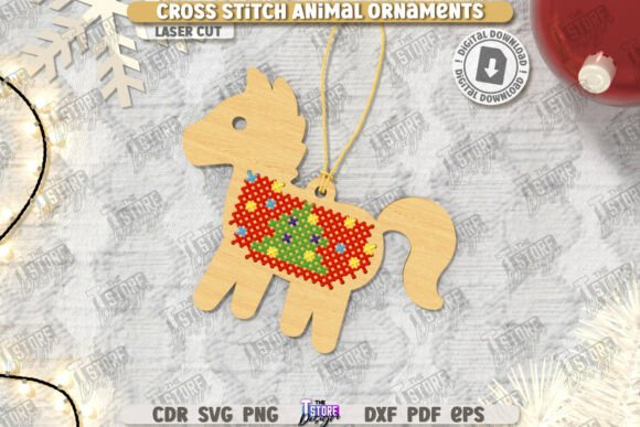 Download Lacing Christmas Horse Ornament | CNC - Horse ornament Collection
