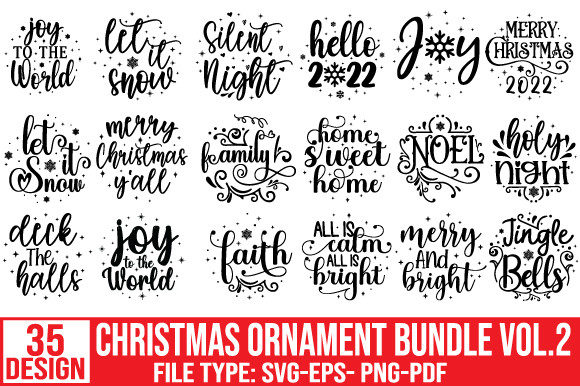 Download Christmas Ornament Svg Bundle Vol.2 - Christmas ornament svg bundle Collection