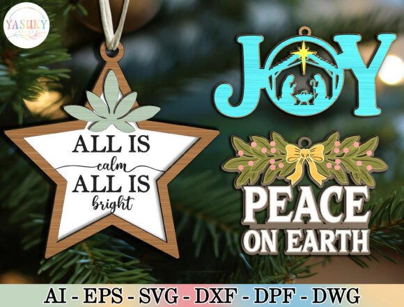 Download Nativity Christmas Ornament SVG Bundle - Christmas ornament svg bundle Collection