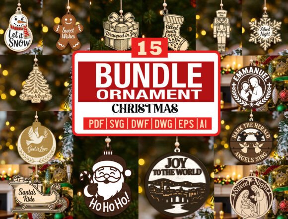 Download 15 Christmas Ornament SVG Bundle Winter - Christmas ornament svg bundle Collection