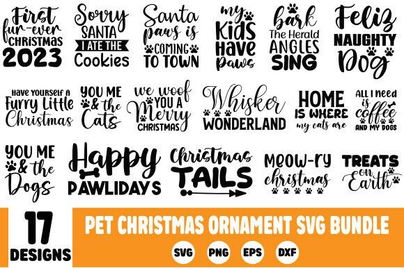 Download Pet Christmas Ornament SVG Bundle - Christmas ornament svg bundle Collection